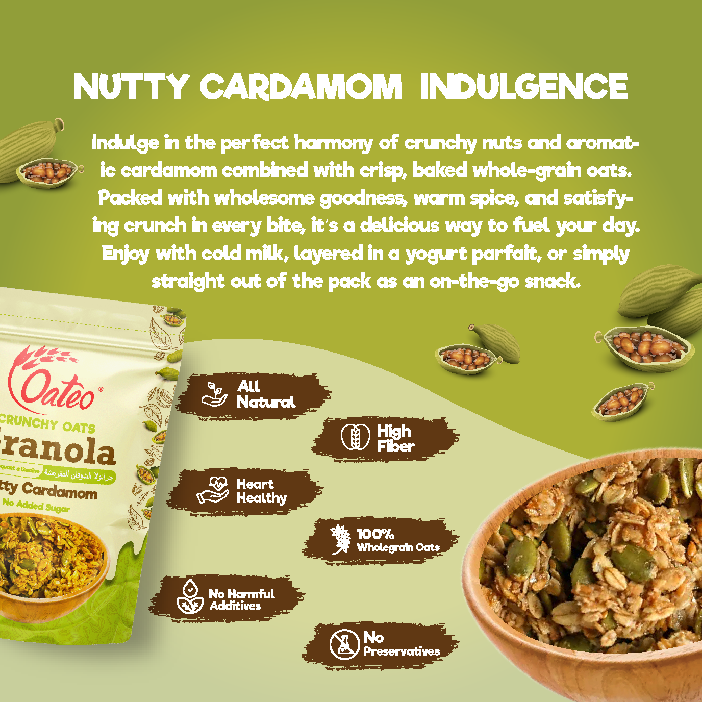 Crunchy Oats Granola – Nutty Cardamom - Image 3